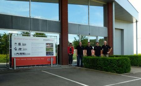 Essemtec Benelux building from outside together with team